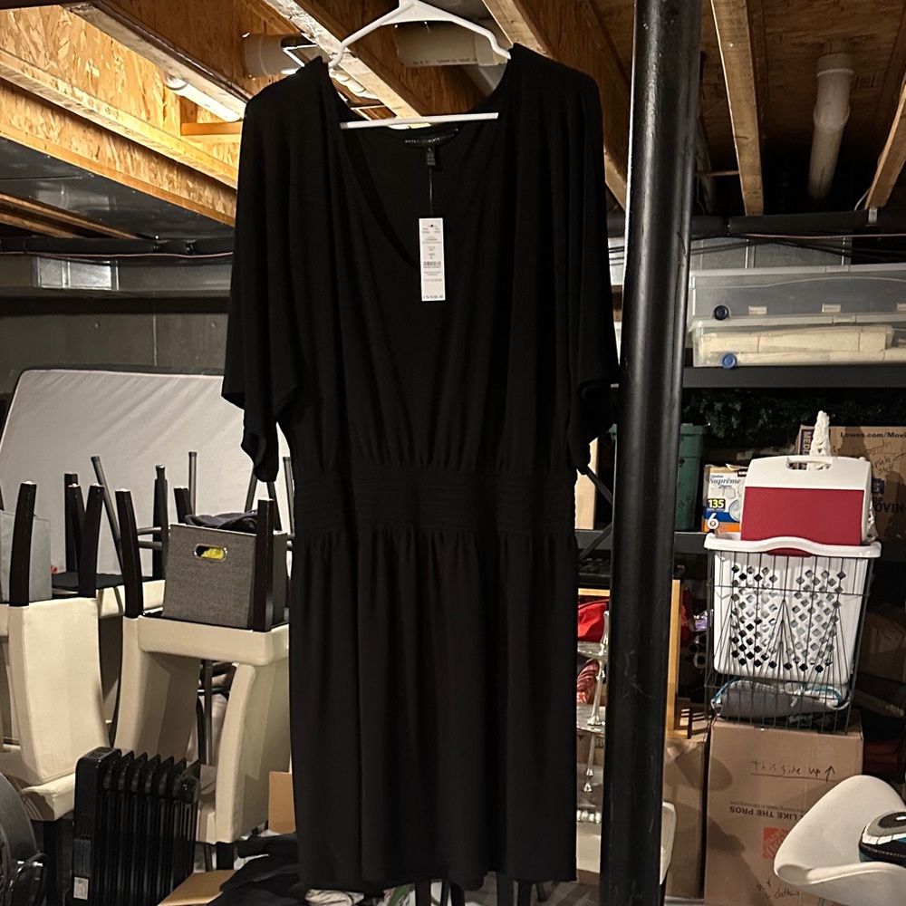 White House Black Market Black Long Sleeve Dress